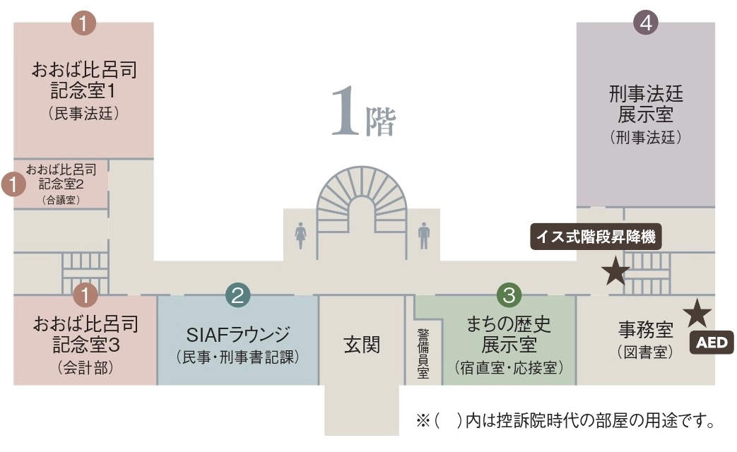 札幌市資料館1Fフロアマップ画像